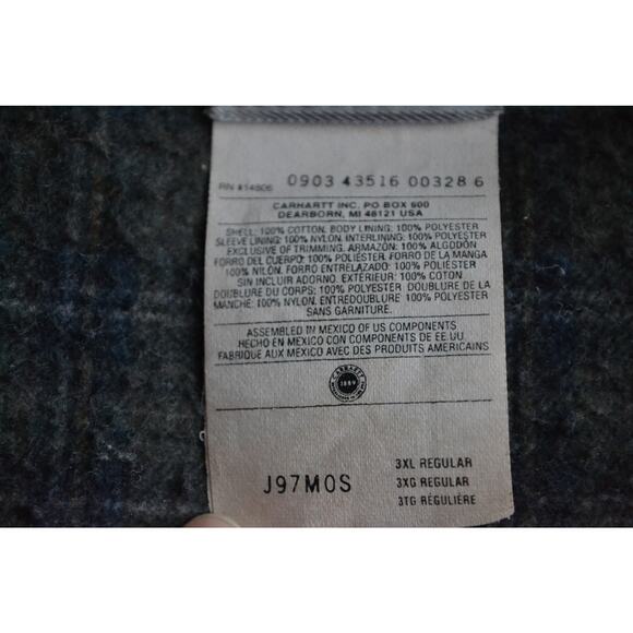 Vintage Carhartt J97 MOS Green Moss Blanket Lined Detroit Jacket Men's Size 3XL - Picture 12 of 12
